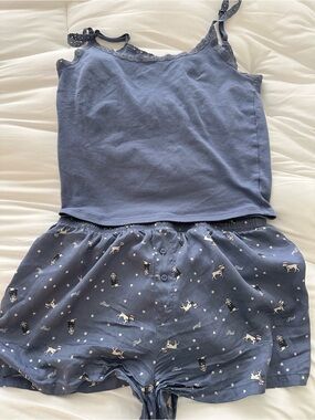 Closet Closing ✨Blue Satin Sleep Shorts and Cami